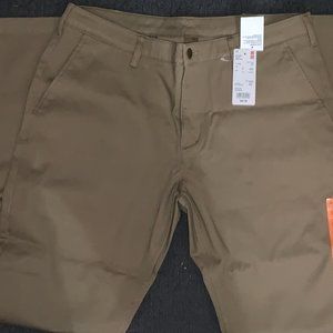 UNIQLO Men's Windproof Slim Fit Chino Pants 36x34 Khaki
